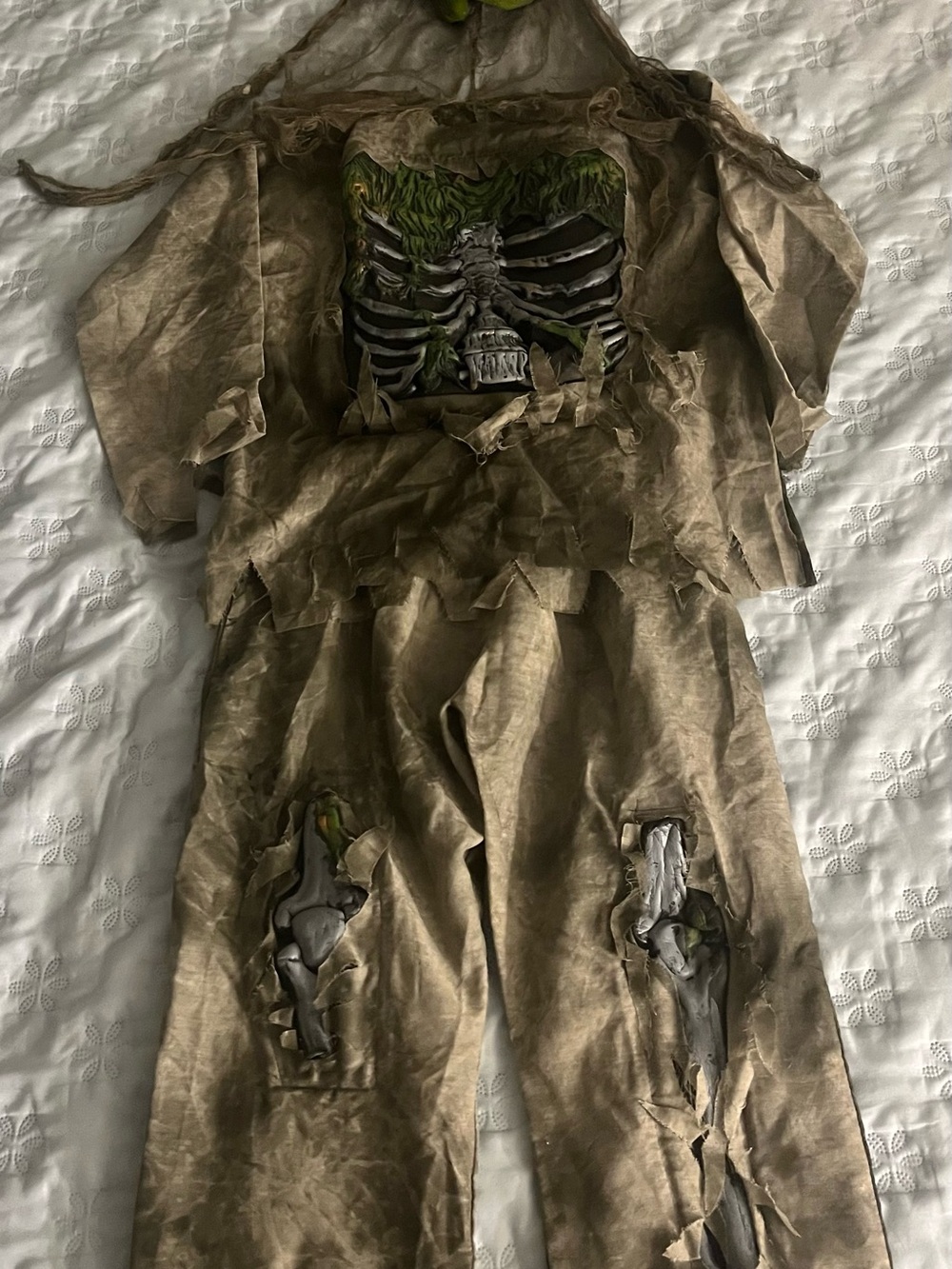 Spirit Brown and Green Zombie Hooded Kids Matching Set M(8-10)